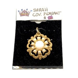 Sarah Coventry Signed Necklace Pendant Vintage Estate Jewelry 70's ✨ G076